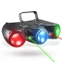 LIGHT4ME AIRSHIP 3 Multi-Effect Lighting Fixture 2-in-1, Derby, Strobe, Laser, UV, DMX, IR Remote