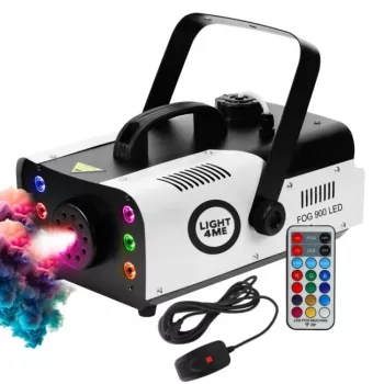 LIGHT4ME FOG 900 LED Dūmų Mašina su Belaidžiu Nuotolinio Valdymo Pultu ir RGB LED