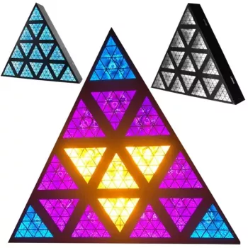 LIGHT4ME TRIANGIS 64x2W RGBA LED apšvietimo efektas