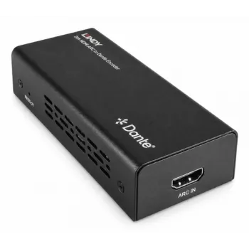 LINDY 2 kanalų HDMI ARC į Dante garso enkoderis, maitinamas PoE, aliuminio korpusas 70620