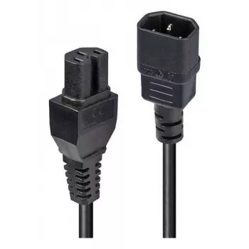 LINDY 5m C14 į C15 maitinimo laidas – IEC C14 kištukas į IEC C15 lizdą, 250V 10A, juodas