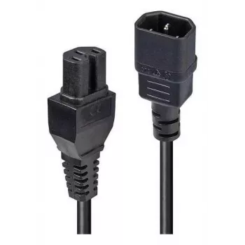 LINDY 5m C14 į C15 maitinimo laidas – IEC C14 kištukas į IEC C15 lizdą, 250V 10A, juodas