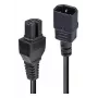 LINDY 5m C14 į C15 maitinimo laidas – IEC C14 kištukas į IEC C15 lizdą, 250V 10A, juodas