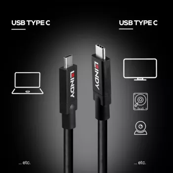 LINDY USB 3.0 laidas, Type A – Type B, 0,5 m, antracito, trigubai ekranuotas