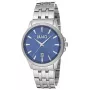 LIU JO MAN TLJ1081 kvarcinis analoginis laikrodis 40 mm mėlynu ciferblatu ir sidabrine plienine apyranke