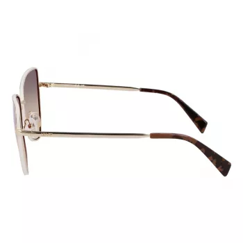 LIU JO Moteriški Drugelio Formos Akiniai Nuo Saulės LJ159S5816716 - Havana Rudo Acetato Rėmelis su Rudais Gradientiniais Polikarbonato Lęšiais, 58 mm Lęšio Plotis, 100% UV400 Apsauga