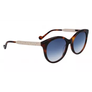 LIU JO Moteriški LJ765S-242 Drugelio/Katinės Akies Akiniai Nuo Saulės Havana 54mm
