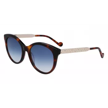 LIU JO Moteriški LJ765S-242 Drugelio/Katinės Akies Akiniai Nuo Saulės Havana 54mm