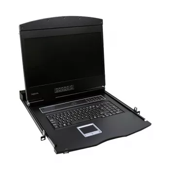 LOGILINK 19 colių LCD KVM konsolė su VGA, JAV klaviatūros išdėstymu (LC902US)