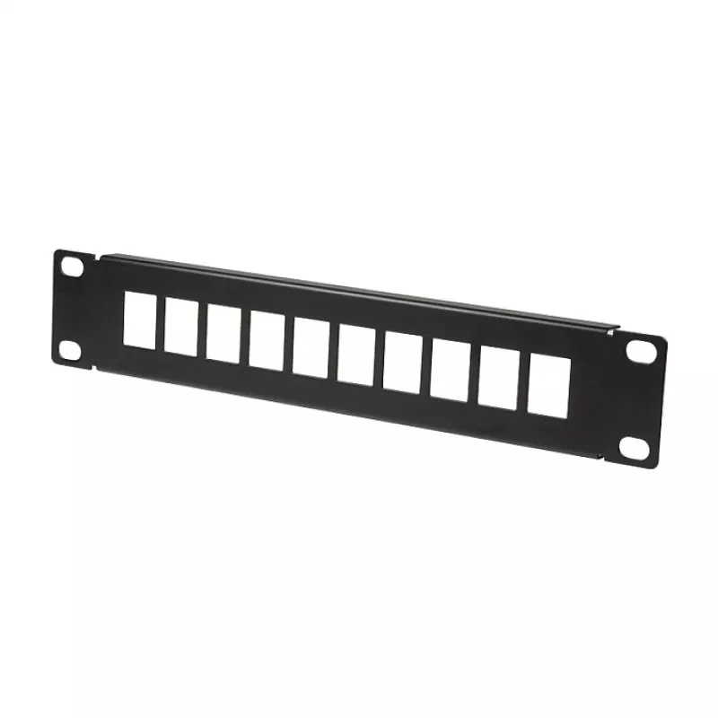 LogiLink ACT108 10 prievadų Keystone skydelis, 10 colių stovas, 1U, juodas