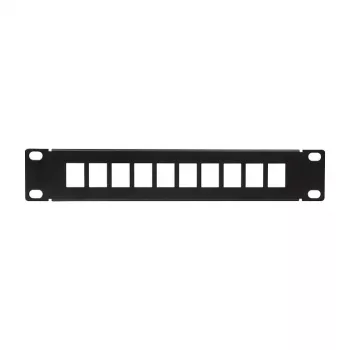 LogiLink ACT108 10 prievadų Keystone skydelis, 10 colių stovas, 1U, juodas