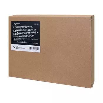 Logilink ACT111 Konsolinė lentyna 200 mm 1U pilka