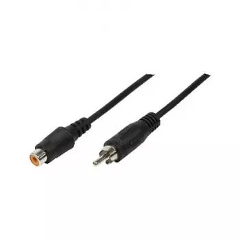 LogiLink garso ilginimo laidas RCA kištukas – RCA lizdas, 10 m, juodas