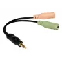 Logilink Audio Jack Adapter, 4-Pin, 3,5 mm Stereo Male to 2x 3,5mm Female, 0,15 m