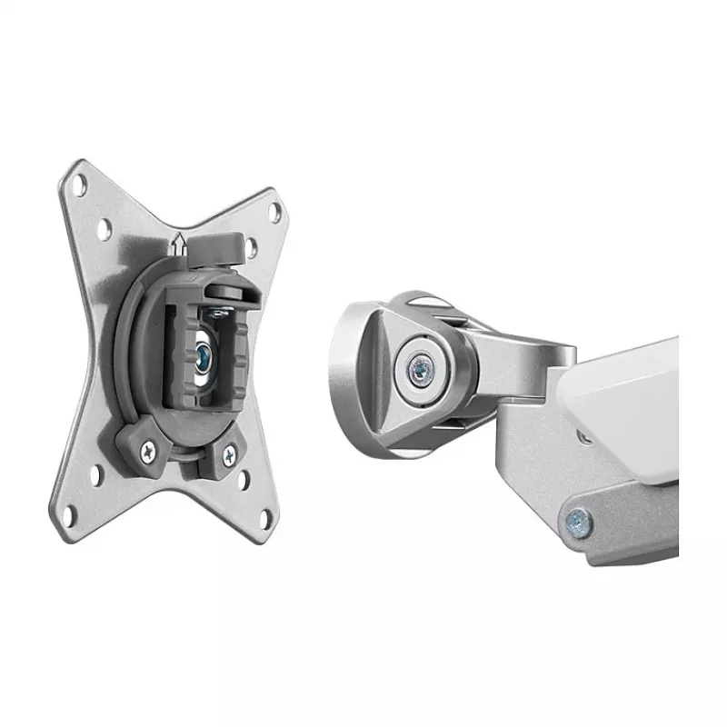 LOGILINK BP0088 TIS 17-32 Dvigubo monitoriaus laikiklis – 2x 9 kg dujinė spyruoklė, sidabrinis, VESA 75/100, spaustukas/angai
