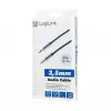LogiLink CA10030 Premium 3.5mm TRS vyras į vyrą garso laidas, metalinės jungtys, mėlynas, 0,3 m
