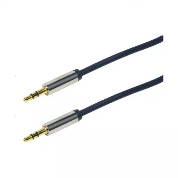 LogiLink CA10050 3,5 mm TRS stereo garso laidas, metaliniai lizdai, mėlynas, 0,5 m