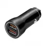 LogiLink PA0285 2 prievadų USB automobilinis įkroviklis 10.5W, LED apšvietimas, juodas