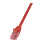 LogiLink Cat.6 U/UTP Patch Laidas, Vario šerdis, Raudonas, 0,5 m, PrimeLine