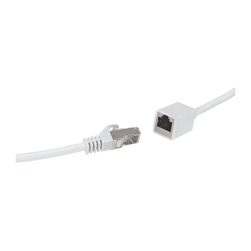 Logilink Cat.6A S/FTP Premium pataisos kabelio prailginimas - baltas, 5m (RJ45 kištukas į lizdą)