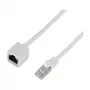 Logilink Cat.6A S/FTP Premium pataisos kabelio prailginimas - baltas, 5m (RJ45 kištukas į lizdą)