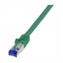 LogiLink Cat.6A S/FTP Ultraflex Patch Laidas, GHMT Sertifikuotas, Žalias, 1,0 m