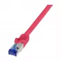 LogiLink Cat.6A S/FTP Ultraflex jungiamasis laidas, GHMT sertifikuotas, raudonas, 0,25 m