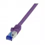 LogiLink Cat.6A S/FTP Ultraflex Patch Cable, Violetinis, 0.25 m, GHMT Sertifikuotas