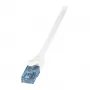 LogiLink Cat.6A U/UTP Ethernet Patch Laidas, RJ45, 0,1 m, Baltas