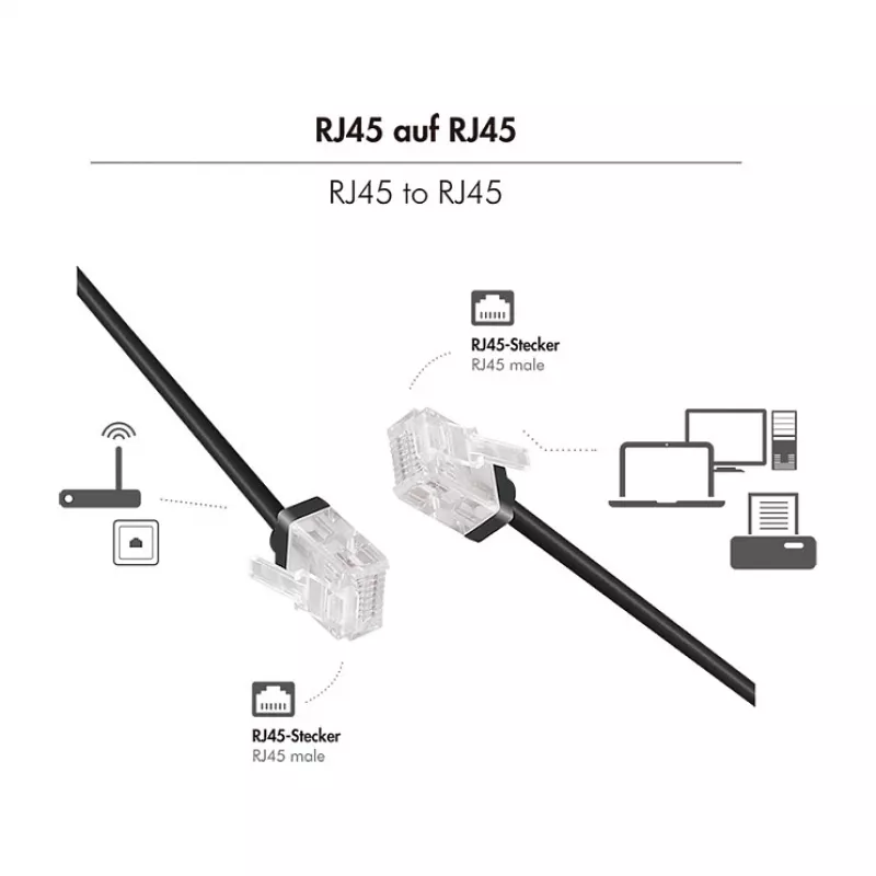 LogiLink Cat.6A U/UTP Slim High-Flex Patch Cable, 15 m, juodas, skersmuo 2.8 mm, lankstus ir minkštas kabelis - 1 vnt. (CQ3103U)