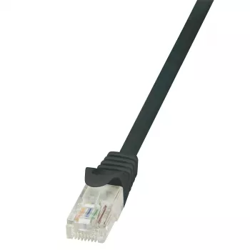 LogiLink Cat.6 U/UTP Patch Laidas, 1,5 m, Juodas, EconLine