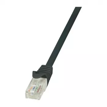 LogiLink Cat.6 U/UTP Patch Laidas, 1,5 m, Juodas, EconLine
