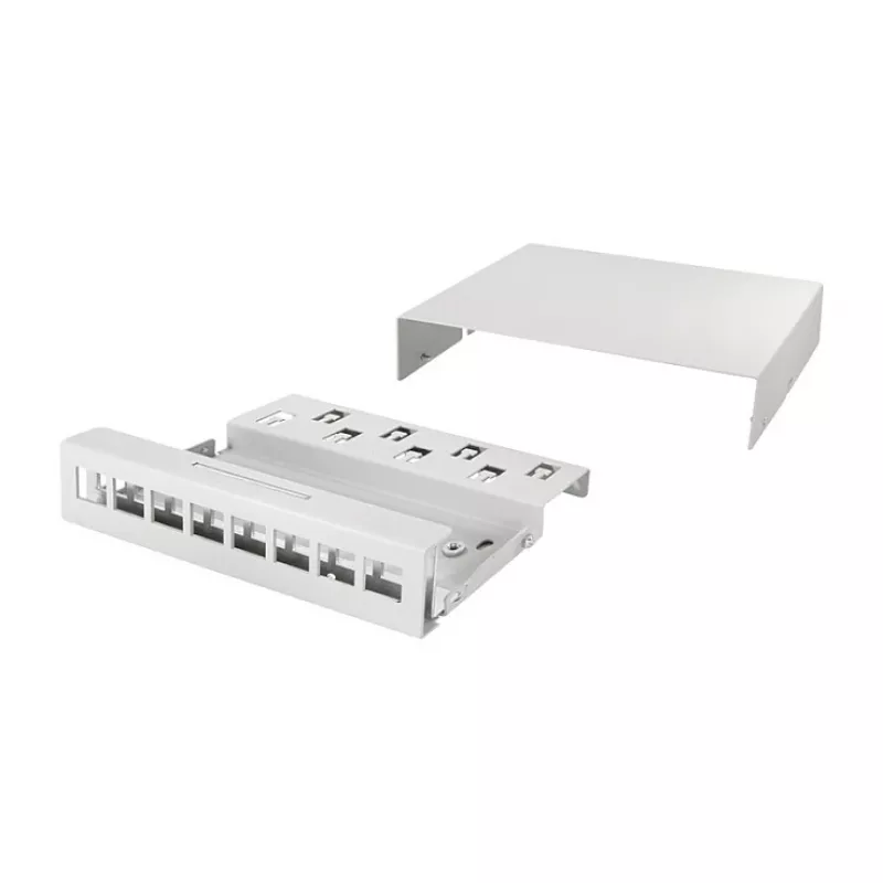 Logilink konsolidavimo taško dėžutė 8 prievadų, stalo/sienos/bėgelio montavimas, pilka