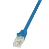 LogiLink CP1026U Cat 5e U/UTP trumpasis jungiamasis kabelis, 0,5 m, mėlynas, su apsauga nuo užkabinimo