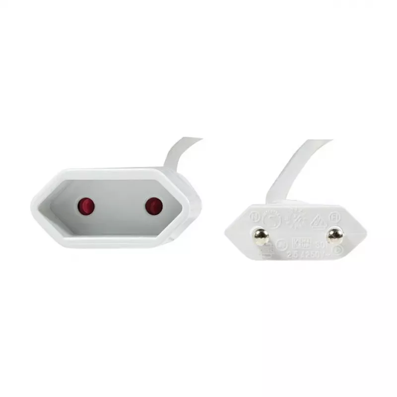 LogiLink CP125 ilginimo laidas, Europlug CEE 7/16 kištukas – lizdas, 1 m, baltas