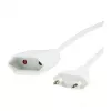 LogiLink CP125 ilginimo laidas, Europlug CEE 7/16 kištukas – lizdas, 1 m, baltas