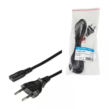 LogiLink CP145 maitinimo laidas nuo euro kištuko iki IEC C7, 1,8 m, juodas