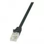 LogiLink CP2013U Cat6 U/UTP RJ45 Ethernet Patch Cable, 0.25 m, juodas su Snagless Boot