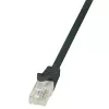 LogiLink CP2023U EconLine Cat6 U/UTP RJ45 Patch Laidas - 0,5 m, juodas, su apsauga nuo užraktų