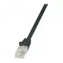LogiLink CP2023U EconLine Cat6 U/UTP RJ45 Patch Laidas - 0,5 m, juodas, su apsauga nuo užraktų