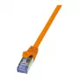 LogiLink CQ3068S Cat.6a S/FTP RJ45 Patch Laidas, 3 m, oranžinis, Snagless (LSZH)