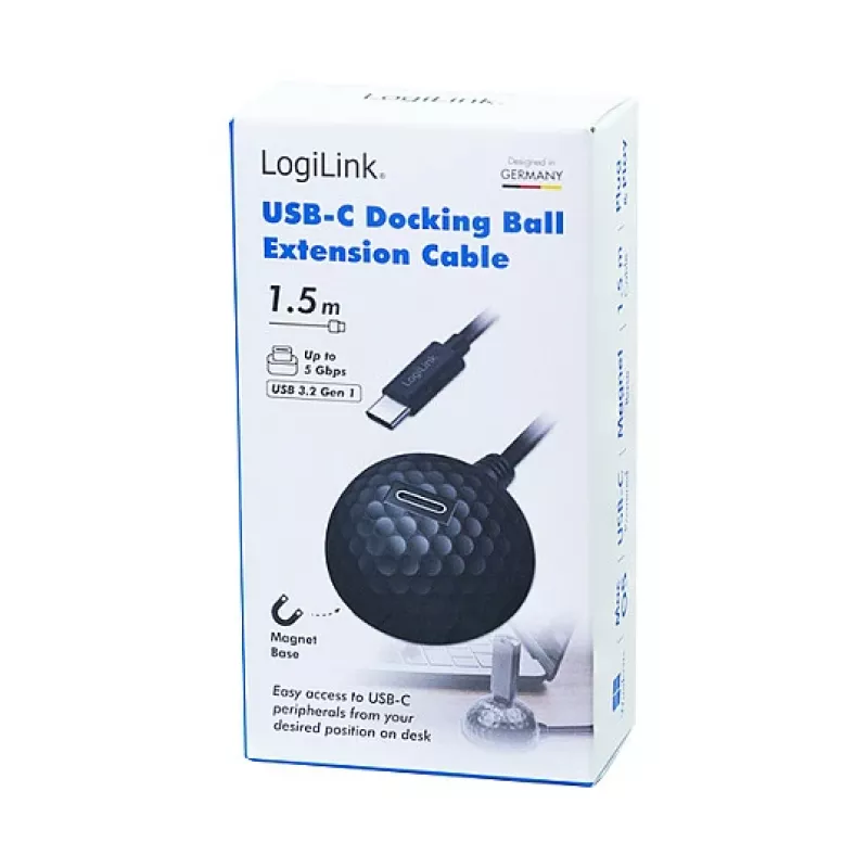 LogiLink CU0099 USB 3.2 Gen1 Type-C ilginamasis kabelis, 5 Gbps, juodas, 1,5 m