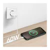 LogiLink CU0320 USB 2.0 Type-C laidas, USB-A į USB-C, 480 Mbps, 60W, pintas nailonas, baltas, 0,5 m
