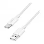 LogiLink CU0320 USB 2.0 Type-C laidas, USB-A į USB-C, 480 Mbps, 60W, pintas nailonas, baltas, 0,5 m