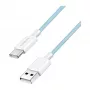 LogiLink CU0330 USB 2.0 Type-C laidas, USB-A kištukas į USB-C kištuką, 480 Mbps, 60W Power Delivery, nailono pynė, mėlynas, 1 m