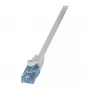 LogiLink EconLine Cat.6A U/UTP Patch Laidas, RJ45 į RJ45, 3,5 m, Pilkas