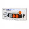 LogiLink energijos sąnaudų matuoklis su 3 lauko rozetėmis, IP44, Schuko, 3680 W