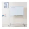 LogiLink EO0064 Mobilus dvipusis rašymo lentos stovas, magnetinis plienas, aliuminio rėmas, 120x80 cm, baltas/sidabrinis