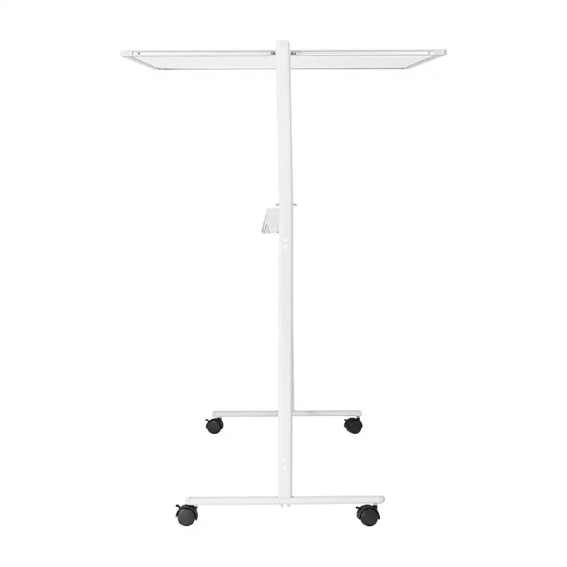 LogiLink EO0064 Mobilus dvipusis rašymo lentos stovas, magnetinis plienas, aliuminio rėmas, 120x80 cm, baltas/sidabrinis