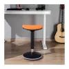 LOGILINK EO0071 Ergonominė reguliuojamo aukščio svyruojanti kėdė, oranžinė – 120 kg talpa, dujinis švytuoklis